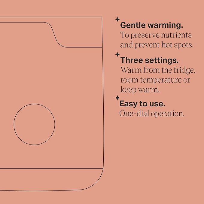 Tommee Tippee Easiwarm Bottle Warmer, Warms Breast Milk and Formula Bottles to Body Temperature in Minutes, Automatic Timer, One-Dial Operation, White