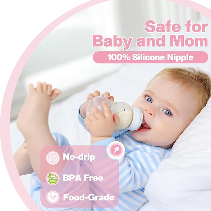 Sippy Spouts for Philips Avent Anti-Colic Baby Bottles, Food Grade Soft Silicone Sippy Cup Nipples, [Variable Flow] [Spill-Proof] [BPA-Free],6m+, 4 Count (Sippy + Straw Nipples)