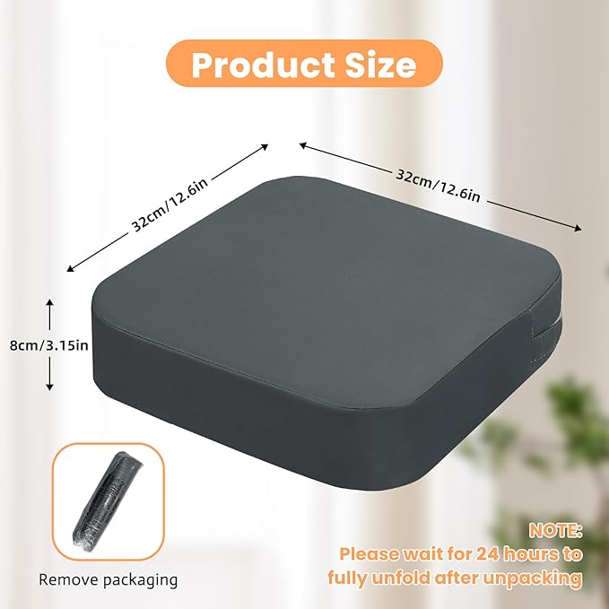 Toddler Booster Seat for Dining Table, Kids Booster Seat for Kitchen Chair with Non-Slip Bottom, Portable Detachable Washable Increasing Cushion with 2 Adjustable Straps (Grey)