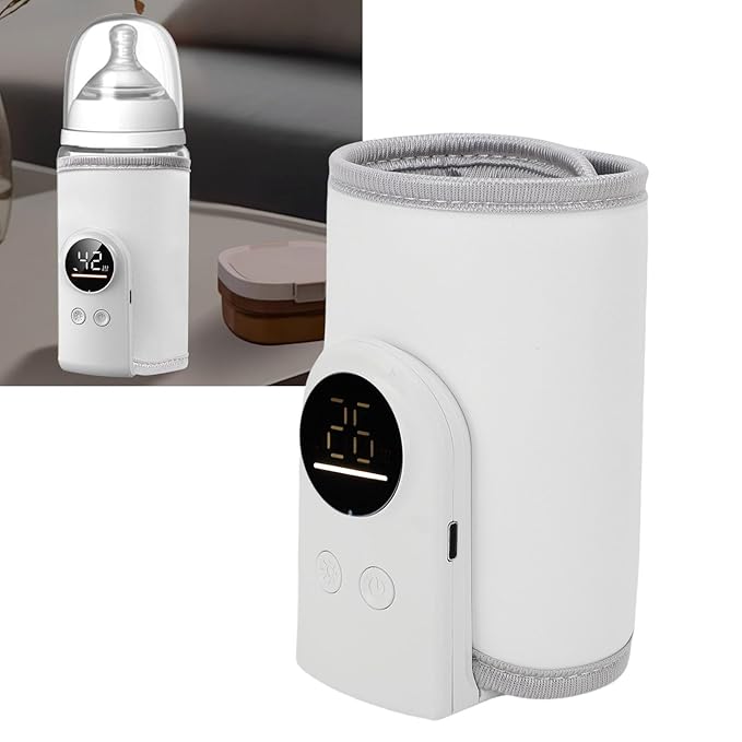 USB Powered Baby Bottle Warmer, 18W Fast Heating Adjustable Constant Temperature Portable Bottle Warmer Universal for Home and Travel (Type 1)