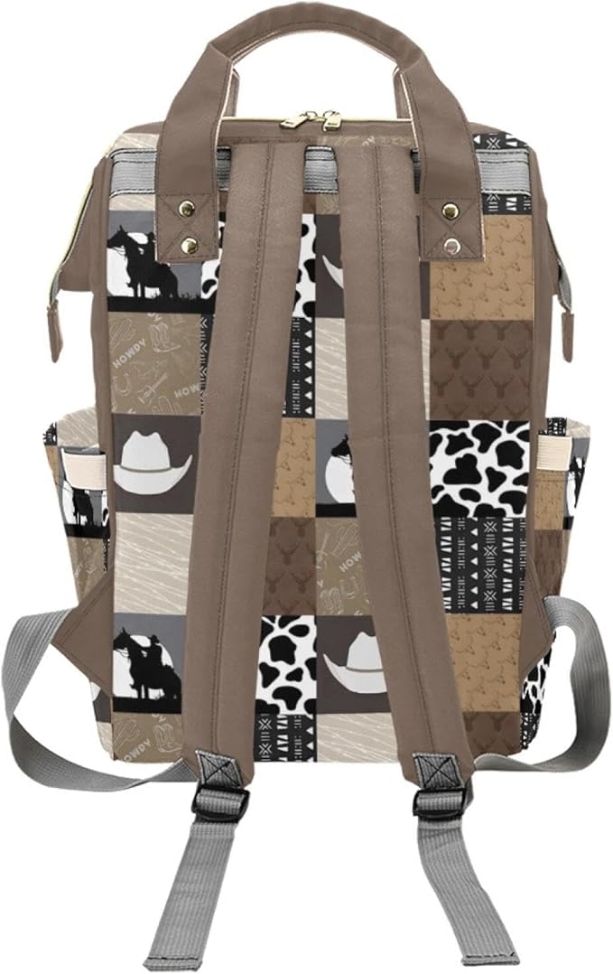 Cowboy Personalized Diaper Bag with Custom Name – Custom Baby Tote Backpack for Mom, Unique Gift for New Parents, Baby Shower Essentials