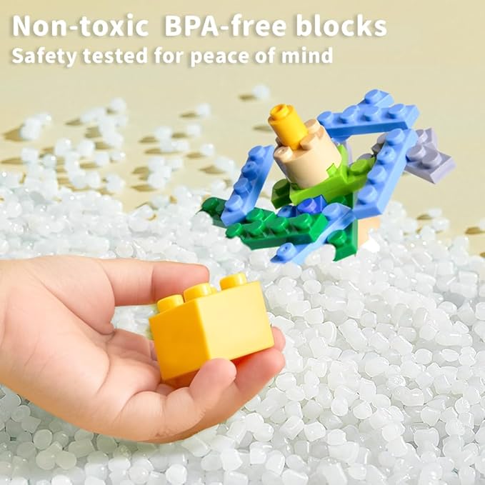 1100 Piece Building Blocks Classic Building Toys, Creative Bulk Building Bricks Sets Compatible with Legos Baseplate Sets 17 Colors Mixed 147 Shapes for Kids Party Favors Birthday