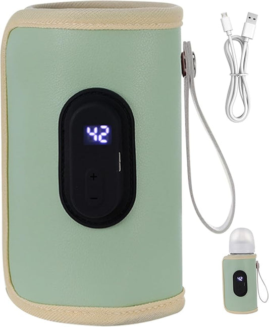 Portable Bottle Warmer Portable Bottle Warmer 18w Quick Heating Baby Temperature Adjustable USB Baby Heater for Home Family Green