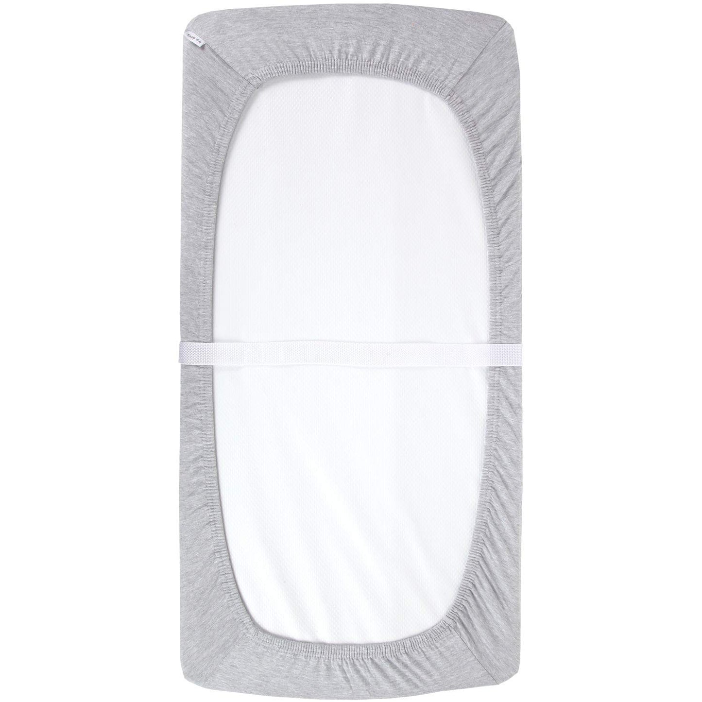 Cuddly Cubs Changing Pad Covers – 2 Pack – Snuggly Soft Plush Cotton Changing Table Covers for Boy, Girl – Fits Perfectly on Summer Infant and Other 16 x 32 Baby Changing Table Pads – Heather Grey