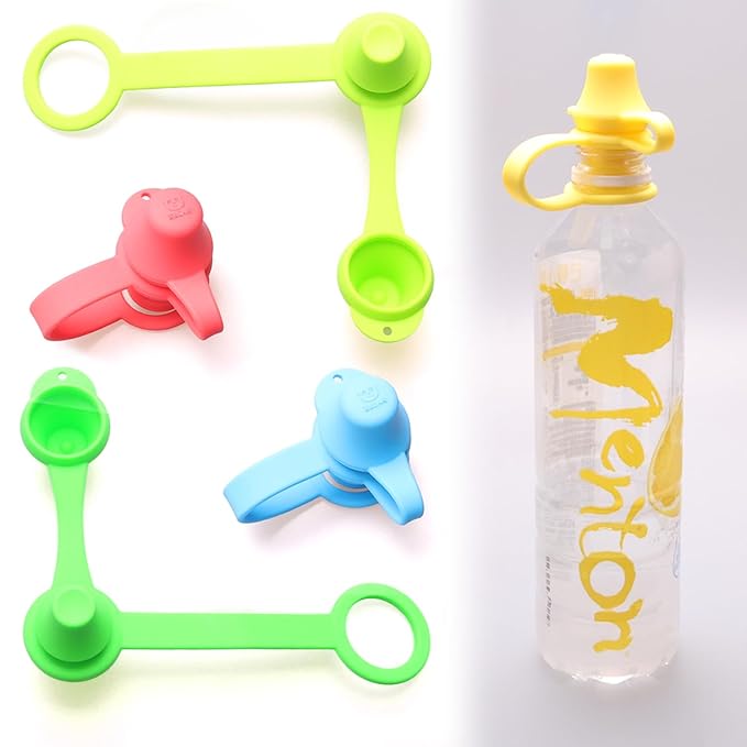 Silicone Spill-Proof Water Bottle Spout, Standard 28mm Water Bottle Cap, 4-pcs