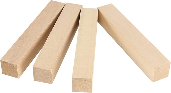 JAPCHET 20 PCS 6 x 1 x 1 Inch Basswood Carving Blocks, Natural Whittling Blocks Unfinished Basswood Blocks for Beginners Carving, Crafting and Whittling
