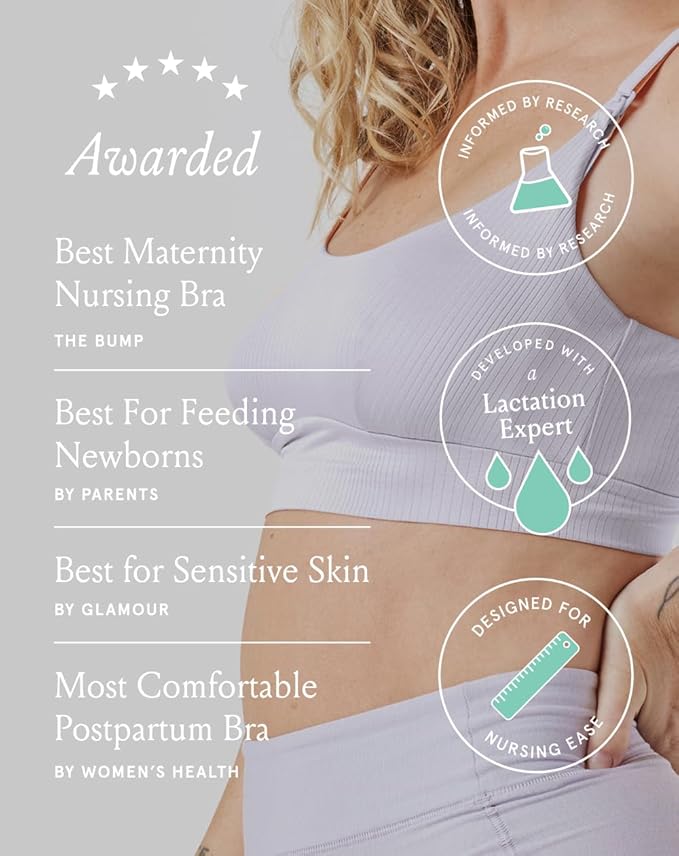 Bodily Everything Bra for Pregnancy, Nursing & Breastfeeding, Soft, Stretchy, Maternity & Sleep Bra with Nursing Access