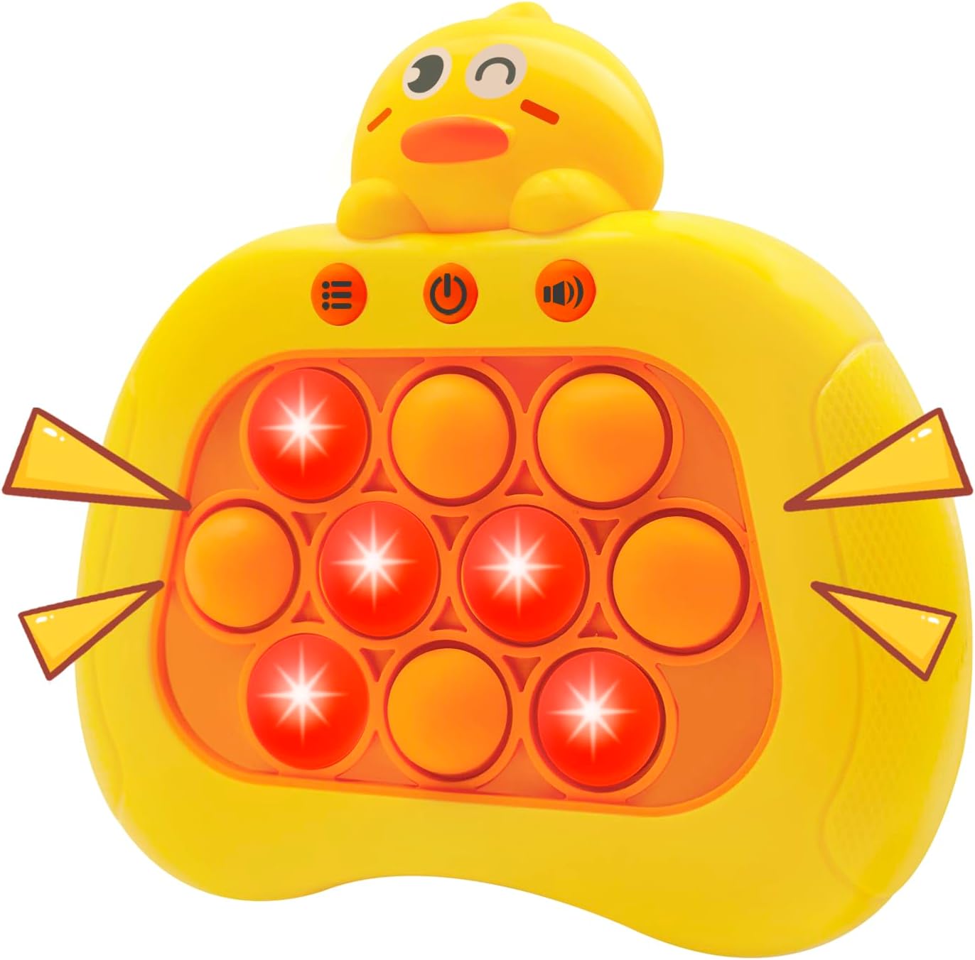 Pop Fidgets Game Toys,Handheld Speed Pushing Game Machine,Quick Push Game,Fidget Game Toy for 6 7 8 9 10 11 12 Boys Girls Teens（Duck）