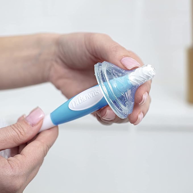 Dr. Brown’s Insta-Feed Bottle Warmer and Sterilizer with Anti-Colic Options+ Narrow Baby Bottles 4 oz, with Level 1 Slow Flow Nipple, 4 Pack, 0m+ and Bottle Cleaning Brush Set, Blue