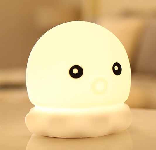 Cute Kids Night Light Night Lamp Night Lights for Kids Bedroom Toddler Baby Portable Silicone Battery Led Nightlight Nursery(Cute Octopus)