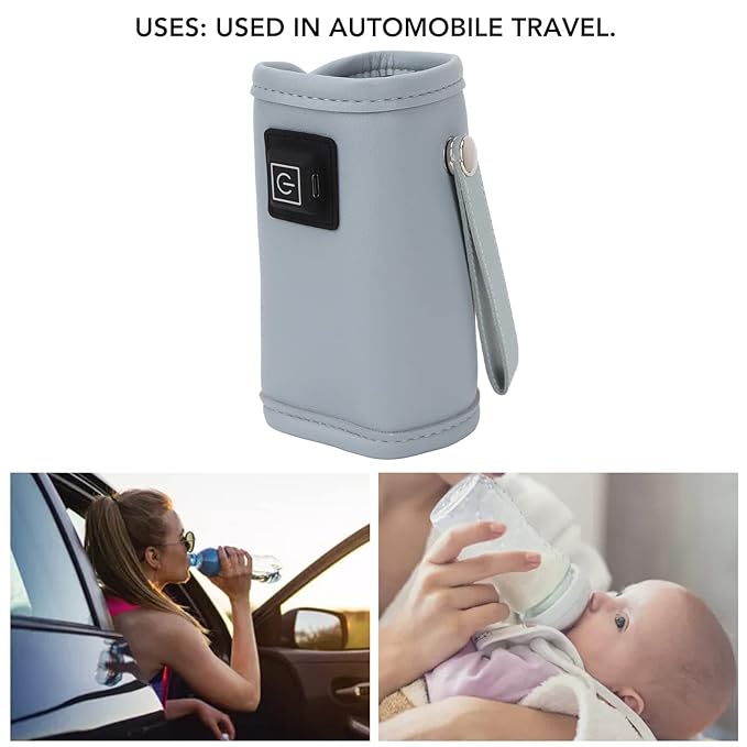 Baby Bottle Warmer, Portable Bottle Warmer USB Charging Easy to Operate Milk Warmer Baby Bottle Keep Warmer for Car Tavel, Lightweight Portable Bottle Warmer for Outdoor Traveling, Driving