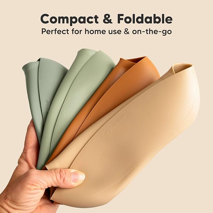 KeaBabies 2-Pack Silicone Baby Bibs for Eating - Sturdy Food-Grade Silicone Bibs for Babies Girl, Boy, Large Food Catcher, Clean & Put On Easily, Waterproof Toddler Feeding Essentials (Sage)