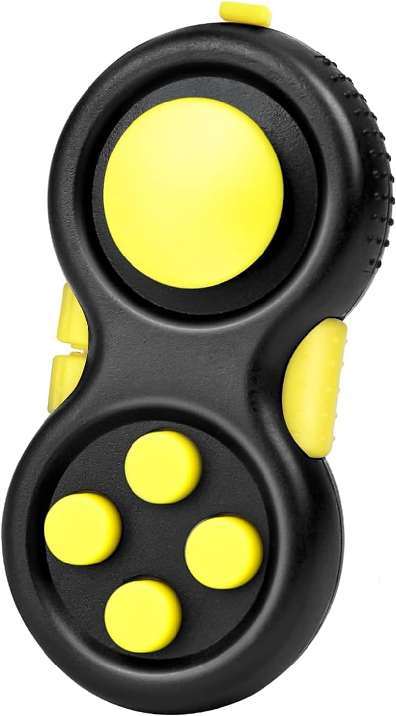 WTYCD Original Fidget Toy Game, Rubberized Classical Controller Fidget Concentration Toy with 8-Fidget Functions and Lanyard - Excellent for Relieving Stress and Anxiety