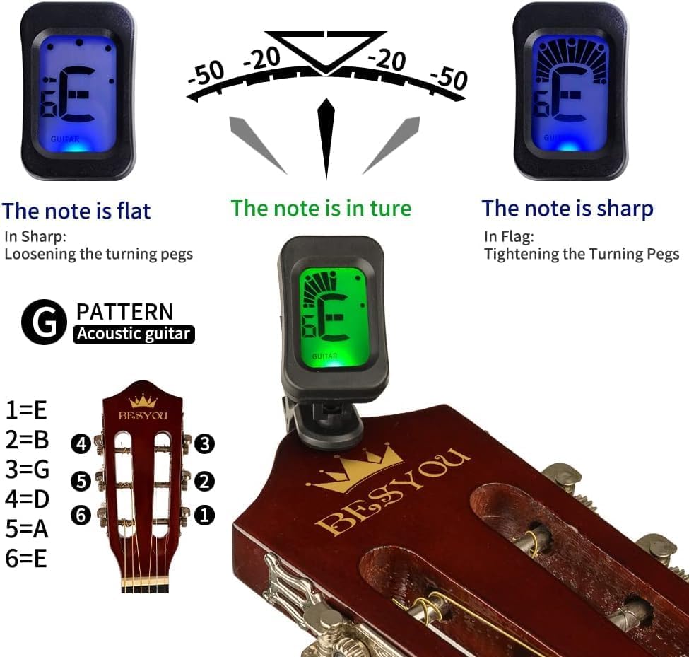 30" Black Beginner Acoustic Guitar Starter Package Student/Kids Guitar with Gig Bag,Strap,2 Picks,Extra Strings, Electronic Tuner.