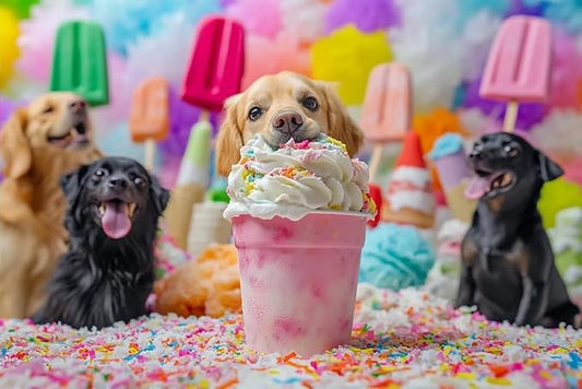 1000 Pieces Wooden Jigsaw Puzzle, Cute Ice Cream Puppy Decorative Wall Art Gifts, Active Mind Puzzle, Fun and Challenging at The Same Time