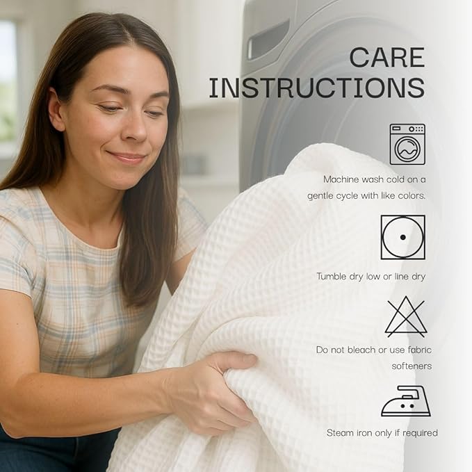 Salt Earth GOTS Certified 100% Organic Cotton Throw Blanket,108"X90" Waffle Blankets & Throws for Bed, Throw Blanket for Couch,Modern and Cozy Blanket,All Seasons, Comfy Soft Blanket (Scottish Grey)