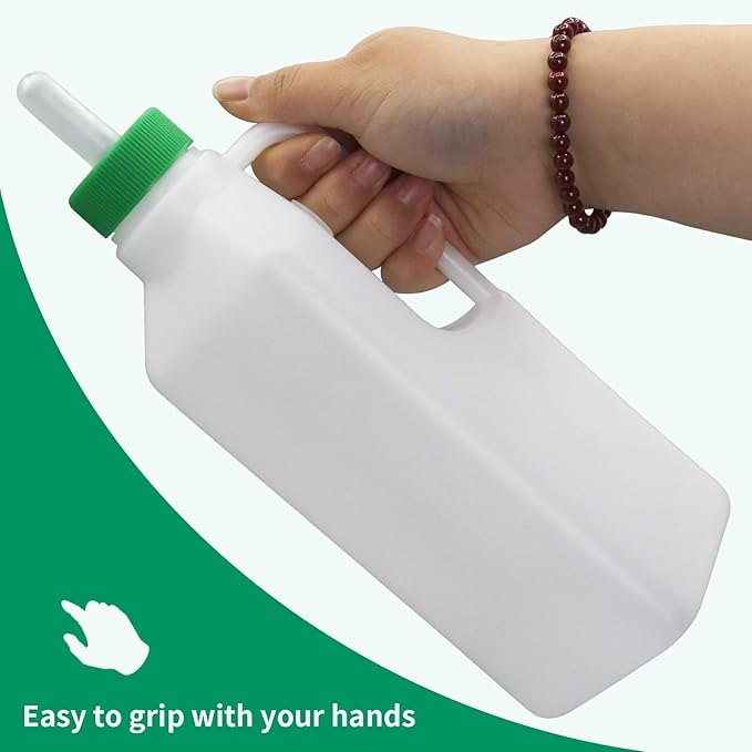 Lamb Bottle Baby Goat Nipples 850ml Milk Feeding Bottle & 5pcs Pritchard Nipples for Baby Sheep Goat Calf Puppy