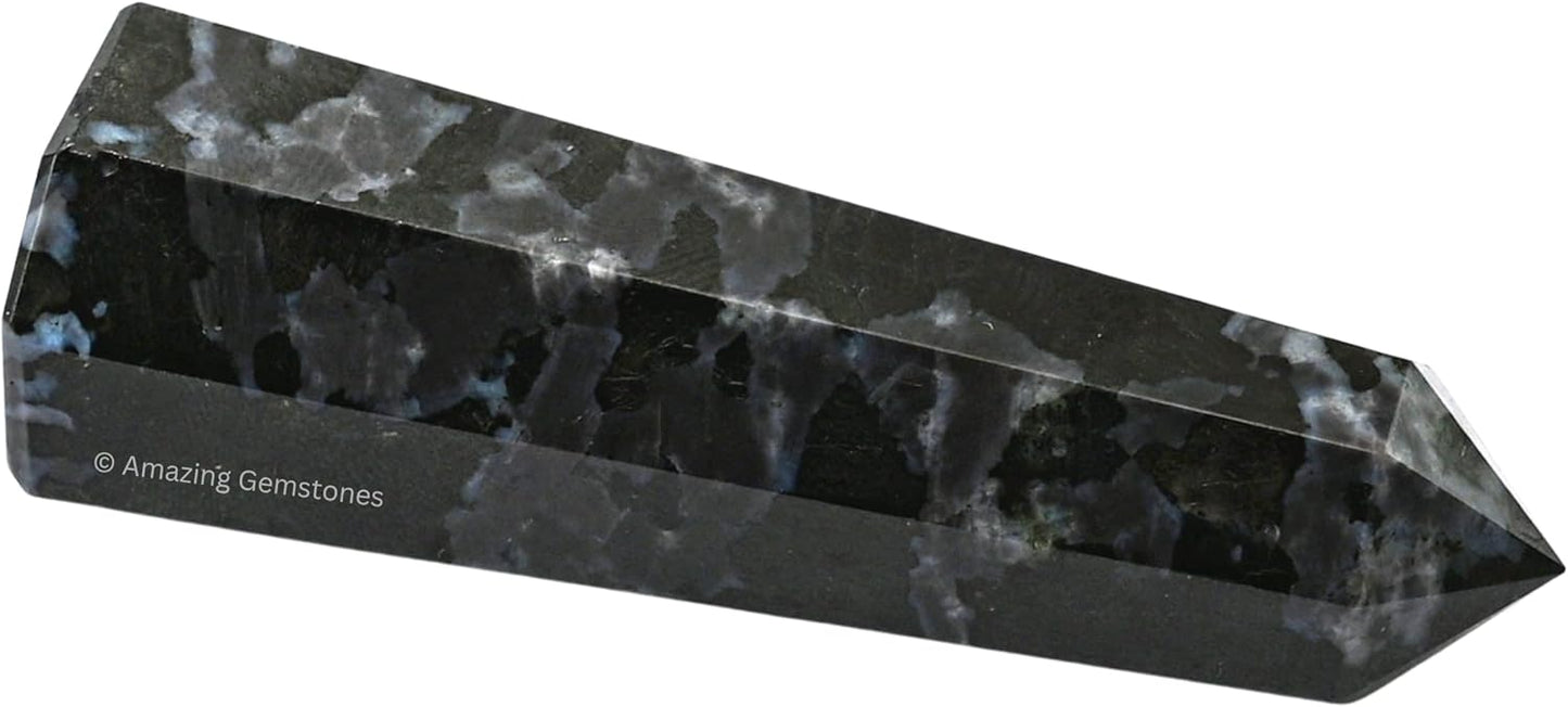 Amazing Gemstone Indigo Gabbro Crystal Towers - Natural Healing Crystal Point Obelisk for Reiki Healing and Crystal Grid (2 Inch to 3 Inch)