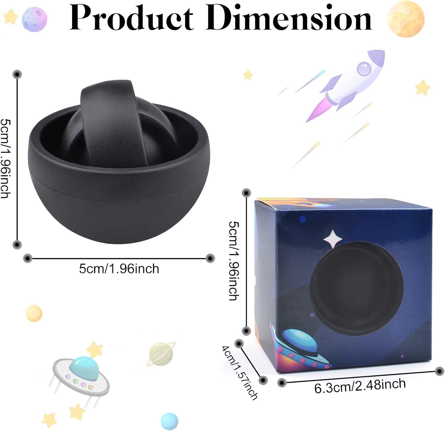 Fidget Toy for Adults, Fidget Gyro Toys for Ages 8-13, Cool Gadget Gifts for Boys Girls Teens Kids, Desk Toy ADHD Autism Stress Relief Finger Toy Hand Fidget Spinner