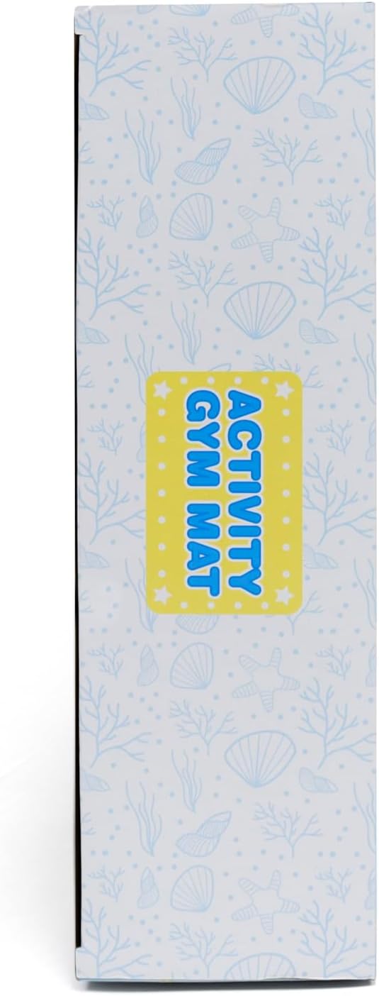 Dr.Rapeti 31x31inch Baby Play Mat, Activity Baby Play Gym with Arch, Playmats & Floor Gyms, Detachable Mirror and Squeaky Soft Set, Thick Non-Toxic Playmats