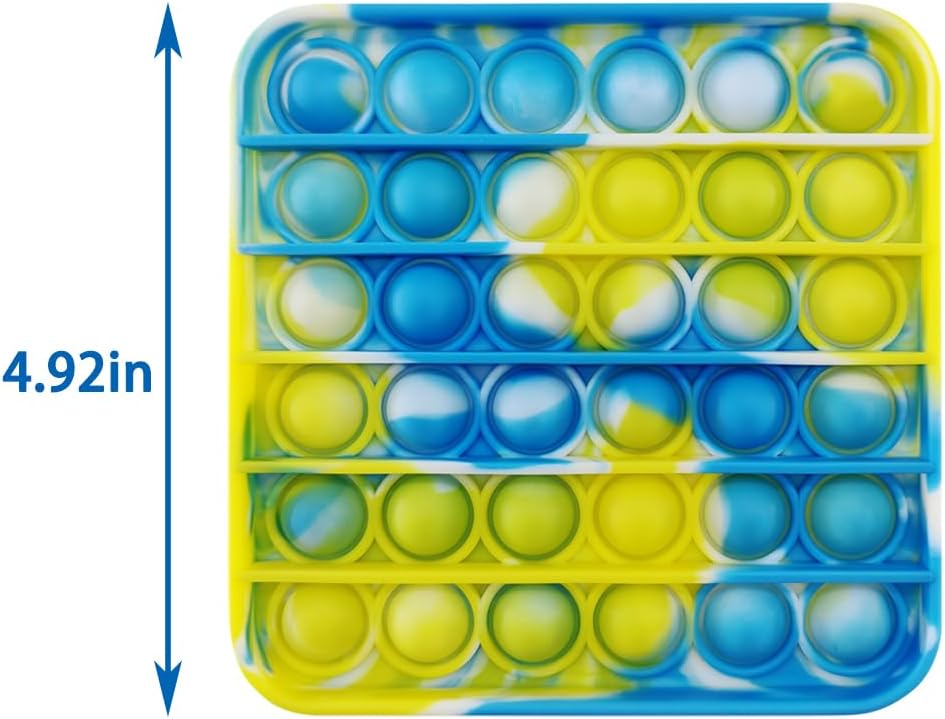 24 Pcs Pop Bubble Fidget Toys for Party Favors, Stress Relief Pressure Relieving Toys for Kids, Pop Bulk Toddler Toy for Birthday Christmas Valentine Gifts and Classroom Prizes