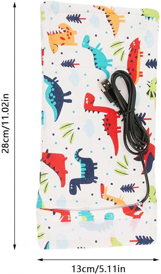 GOTOTOP Portable Milk Warmer Bottle Case with USB Charging Port for Baby Care (Dinosaur)