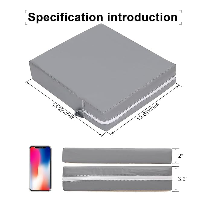 Toddler Booster Seat for Dining Table - PU Waterproof Booster Seat for Dining Table with Backrest & Adjustable Safety Belts Non-Slip Bottom Booster Chair Cushion for Kids Child Baby