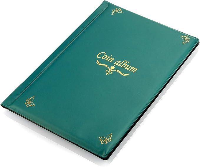 150 Pockets Coin Album, Penny Collecting Book, Souvenir Coins Collection Holder, Ideal for Pressed Pennies Passport, Hobby Coin Collector, Money Specie Display Storage Case (English, Green)