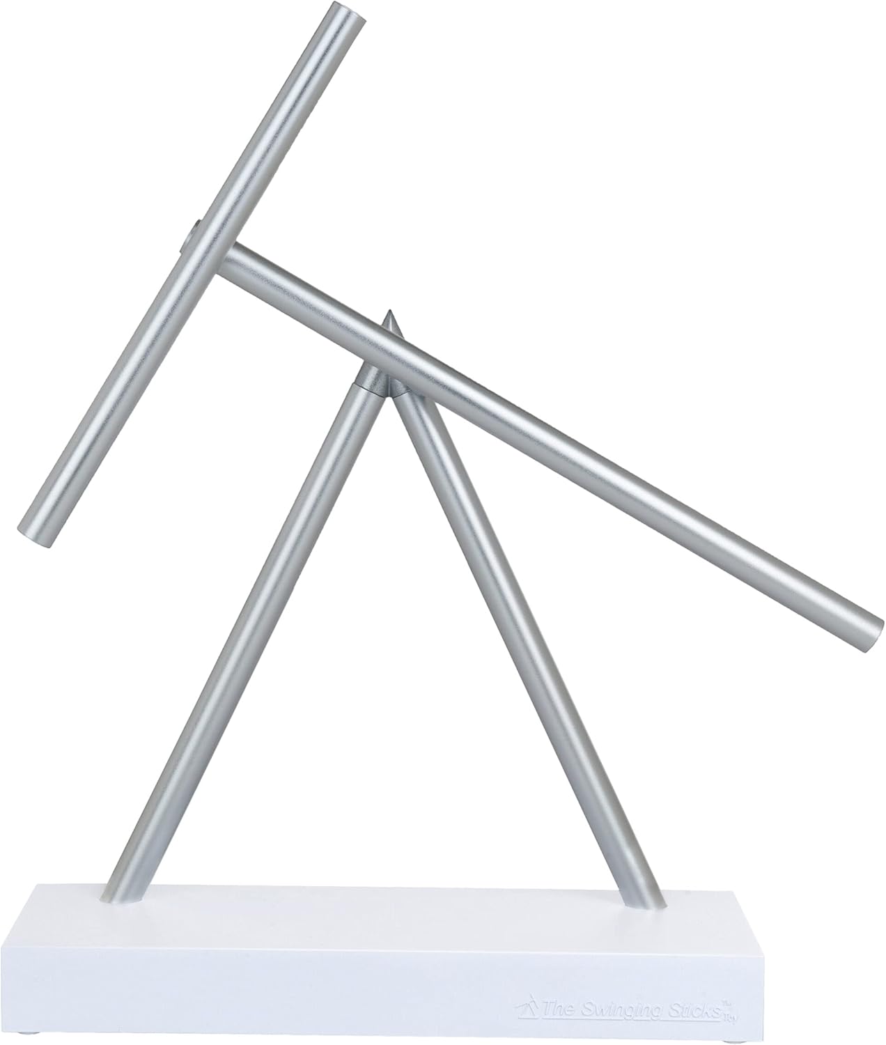 Kinetic Energy Sculpture - Desktop Toy Version (White/Silver)