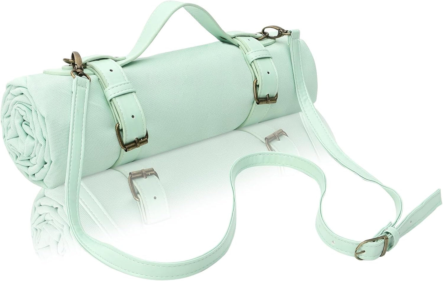 4’9” x 6’3” White Lightweight Water-Resistant Canvas Mat – Picnic, Outdoor, Beach, Park, Camping, Toy Mat