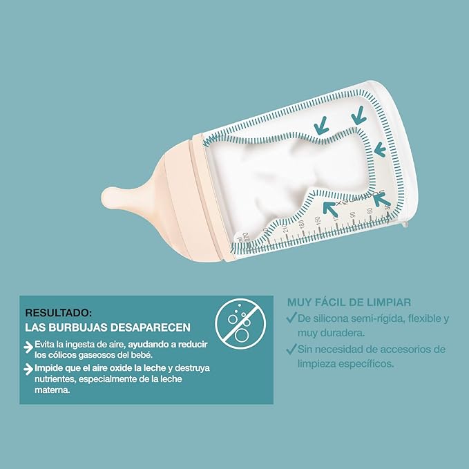 Suavinex Zero Zero Starter Set Small Anti Colic Baby Bottle, No 1 Spanish Baby Bottle Brand, Minimizes Bottle Rejection & Nipple Confusion, Medium Flow, 9 oz, Fair