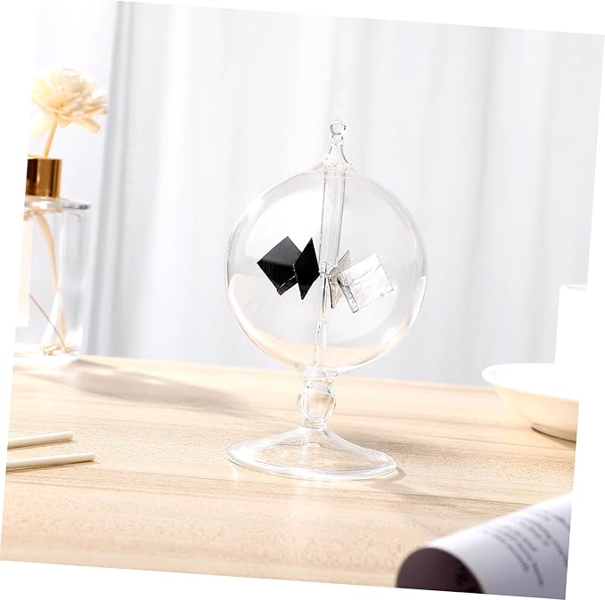 iplusmile Solar Power Radiometers, Sun Light Energy Vanes Windmill Rotating Glass Crookes Educational Teaching Study Tool for Office, Home, School