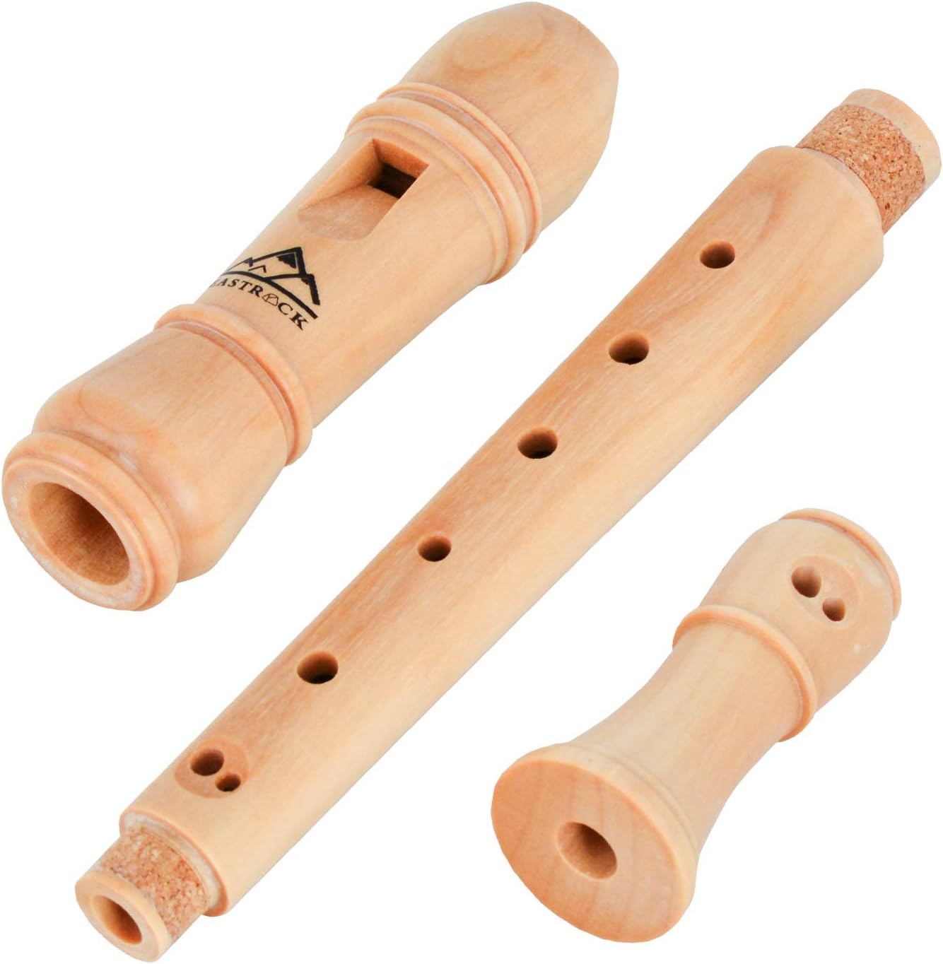 Eastrock Soprano Recorder Baroque fingering C Key Beginners Recorder Instrument for Kids Adults 3 Piece Recorder With Hard Case（Maple Wood）