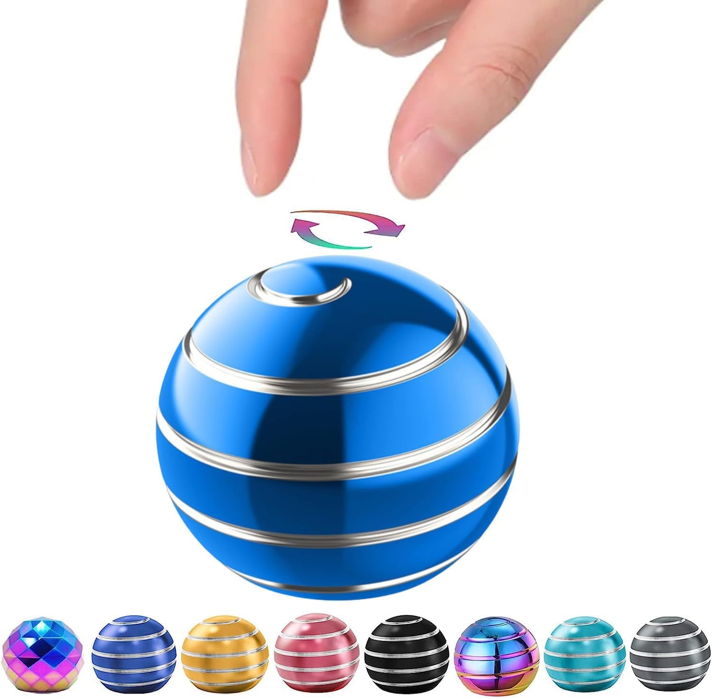 Kinetic Desk Toys, Adults Fidget Toys, Fidget Toys for Kids Ages 8-12, Sensory Toys for Kids with Autism, Stocking Stuffers for Kids Party Favors Toys (1.54", Blue)