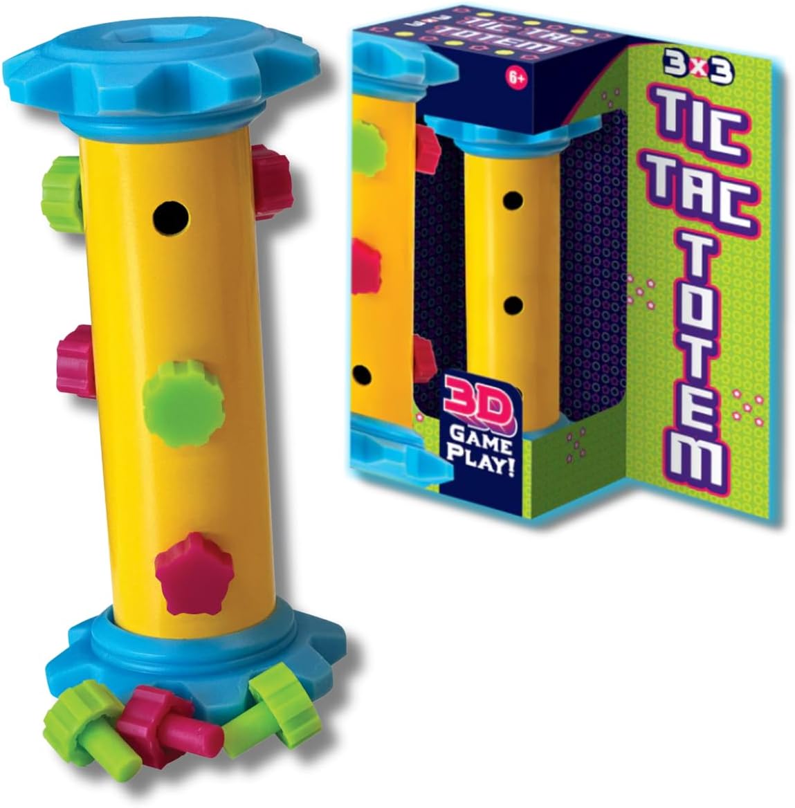Challenge Your Mind with Tic Tac Totem: 3D Tic Tac Toe Travel Game & Brain Game for Strategy Enthusiasts, Ages 6+ (3x3)