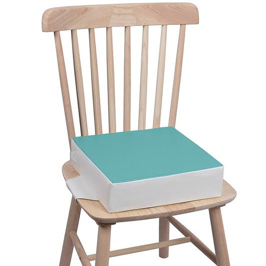 Kalawen Booster Seat for Dining Table, Waterproof PU Washable Thick Toddler Dining Booster Seat, Kids Booster Seat for Dining Table with 2 Adjustable Straps Safety Buckle