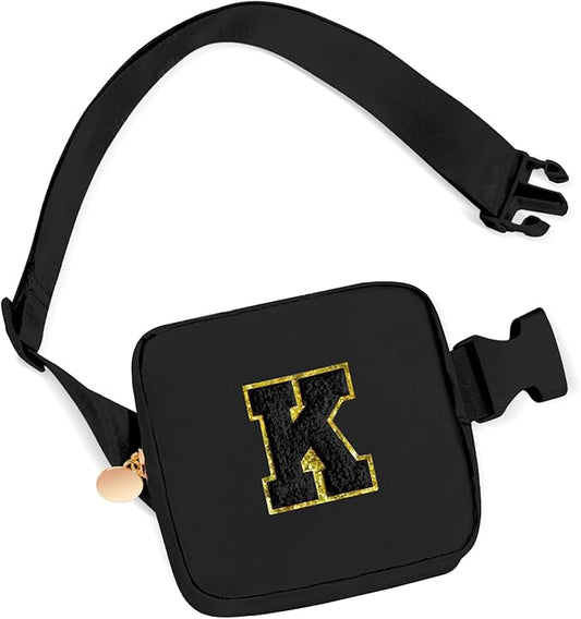 Girl Stuff - Teen Girl Gifts, Trendy Mini Crossbody Belt Bag - Cute Fanny Pack for Kids & Women, Black