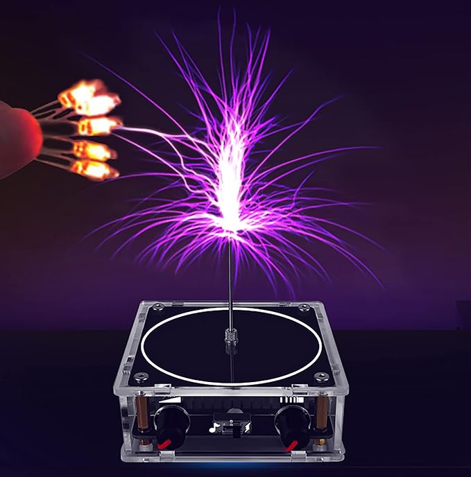 Music Tesla Coil Touchable Artificial Lightning Arc Plasma Loudspeaker Desktop Toy Electric Power Transmission Science Teaching Experiment Model