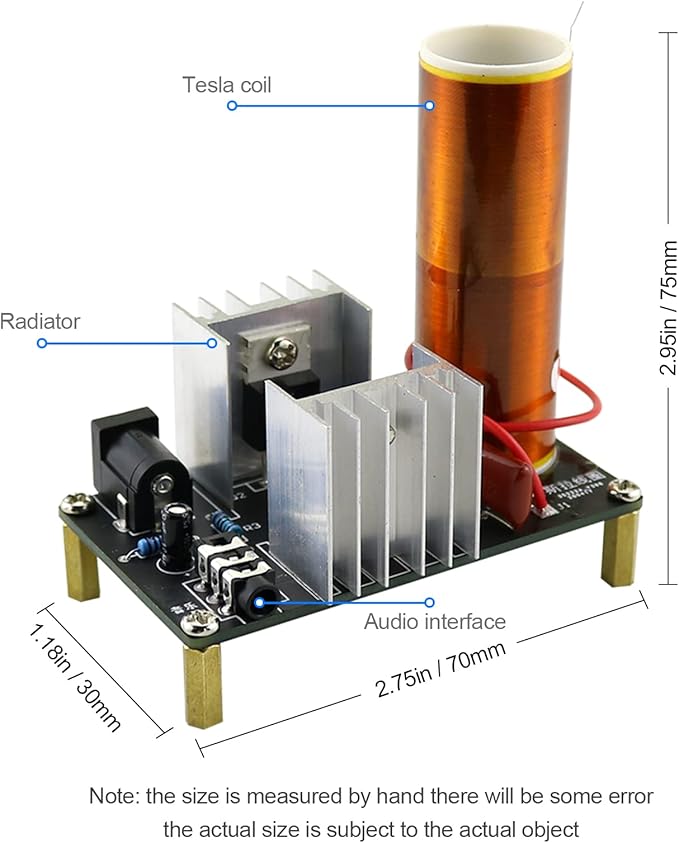 Soldering Practice Kit Music Black Tesla Coil (B)