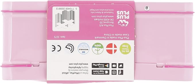 PLUS PLUS Building Set with Metal Suitcase, Open Ended Stem Toy for Toddlers and Preschool, 70 Big Pastel Interlocking Pieces