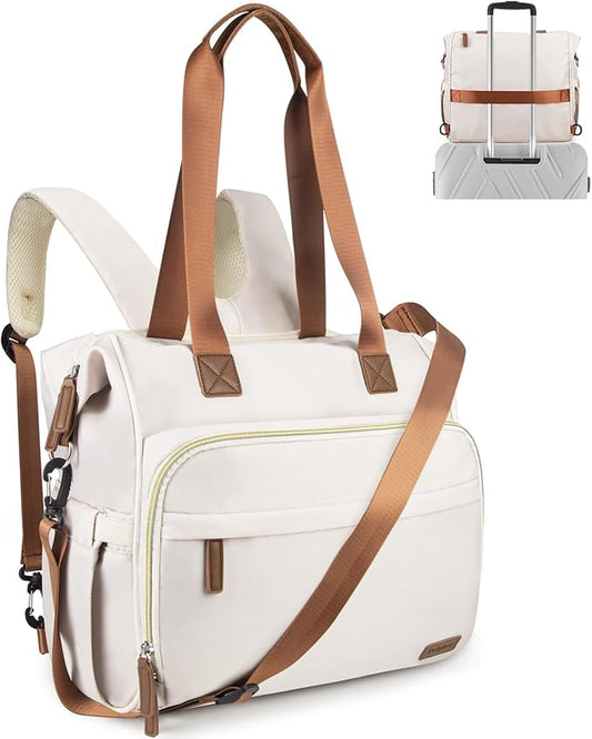 Diaper Bag Backpack, Mommy Travel Diaper Bag Tote with Shoulder Strap, Hospital Bag, Weekender Baby Bag for Mom