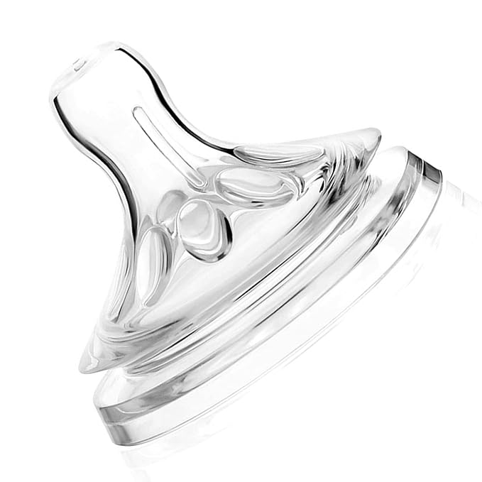 Bottle Nipples, Baby Bottles Nipples Silicone 4pcs Flexible Transparent for Travel for 6 to 12 Month Old