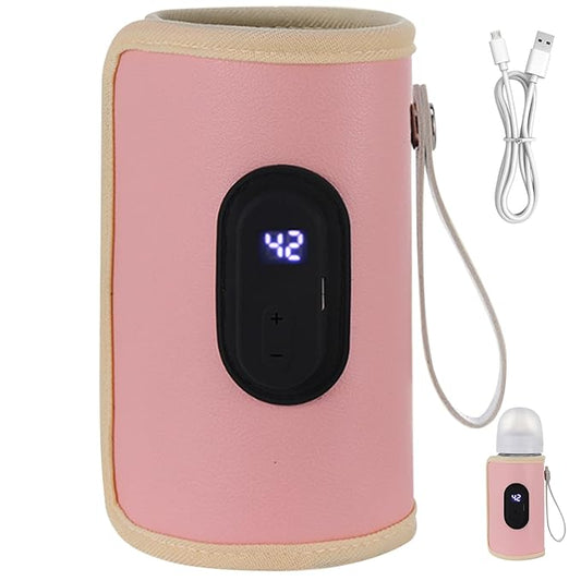 Baby Bottle Warmer Bag, Portable Bottle Warmer 18W Quick Heating Baby Bottle Warmer Temperature Adjustable USB Baby Bottle Heater for Home Family Travel Style2