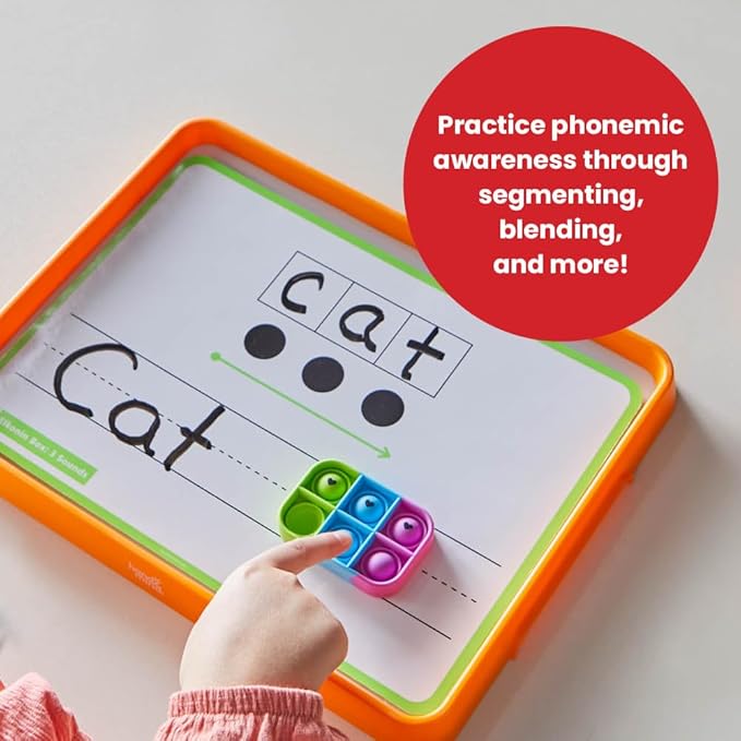 hand2mind Elkonin Box Sensory Bubble Poppers, Phonemic Awareness, Phonics Manipulatives, Science of Reading Classroom Materials, Speech Therapy Toys, Push Pop Fidget Toys for Kids, Fine Motor Tools