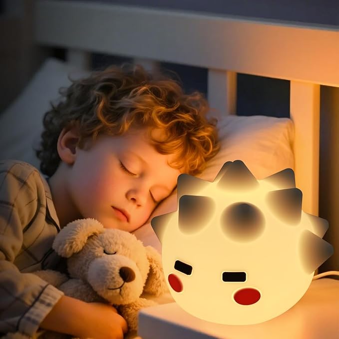 Night Light for Kids, Silicone Touch Night Light for Baby Nursery, Voice-3-Level Warm Light Adjustment Portable Nursing Room Light, Rechargeable Nightlight for Girls and Boys Bedside Gift