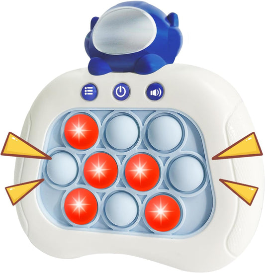 Pop Fidgets Game Toys,Handheld Speed Pushing Game Machine,Quick Push Game,Fidget Game Toy for 6 7 8 9 10 11 12 Boys Girls Teens Bear（Astronaut）