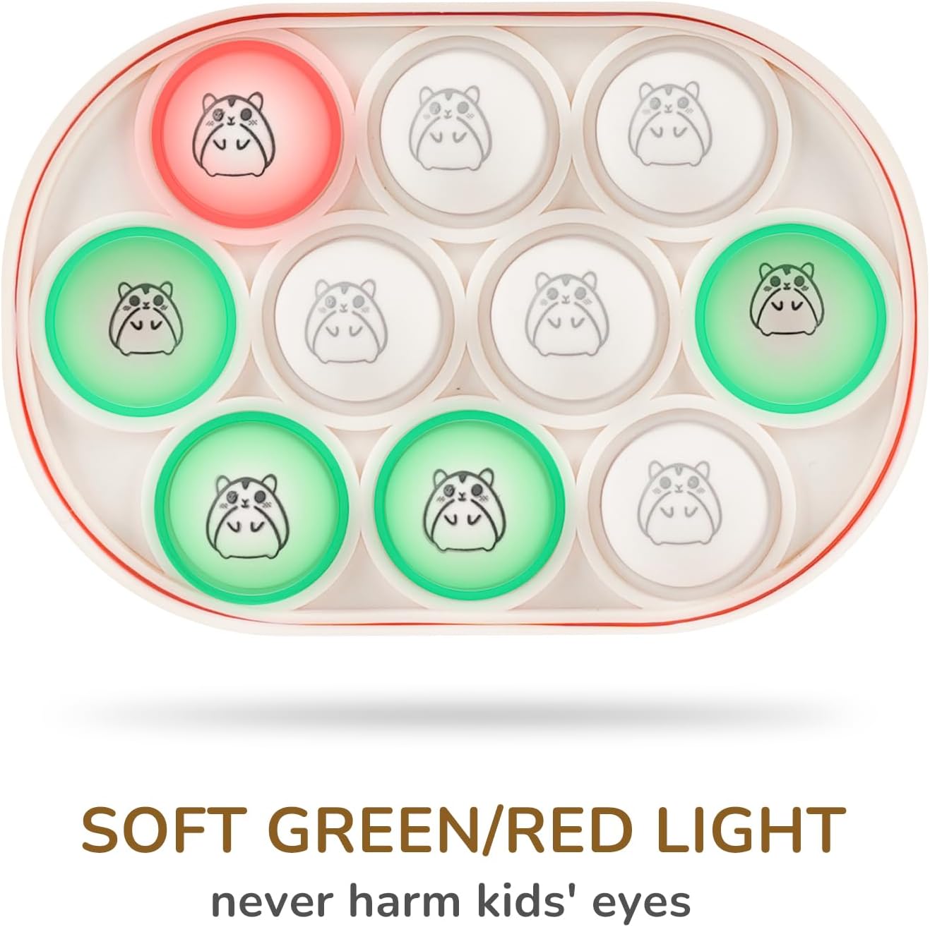 Fast Push Game, Stocking Stuffers for Kids 8-12, Fidget Toys for Kids, Fast Push Bubble Game, Pop Game It Light Up Fidget Sensory Toys, Christmas Birthday Gifts for 3 4 5 6 7 8 9 Year Old Girls Boys