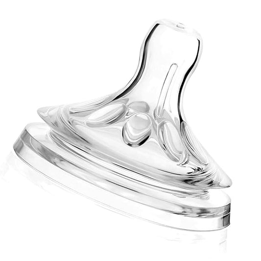 4pcs Bottle Nipples Transparent Soft Silicone Baby Bottles Nipples for 12+ Month Old Infant