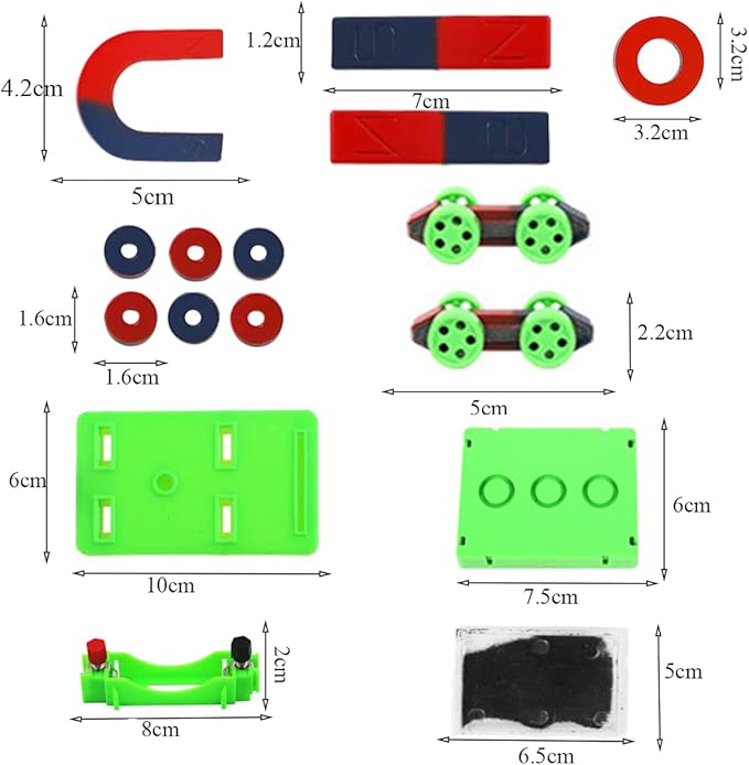 Labs Junior Science Magnetism Set for Experiment Education,70PCS STEM Magnetic Teaching Tools,Electricity Discovery Circuit and Magnetism Experiment Kits Science Educational Toys