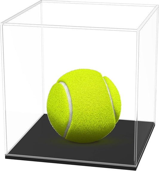 Fully Assembled Acrylic Display Case, 4 Inch Clear Acrylic Box for Display Collectible, Countertop Alternative Glass Case for Home Storage and Organizing Toys